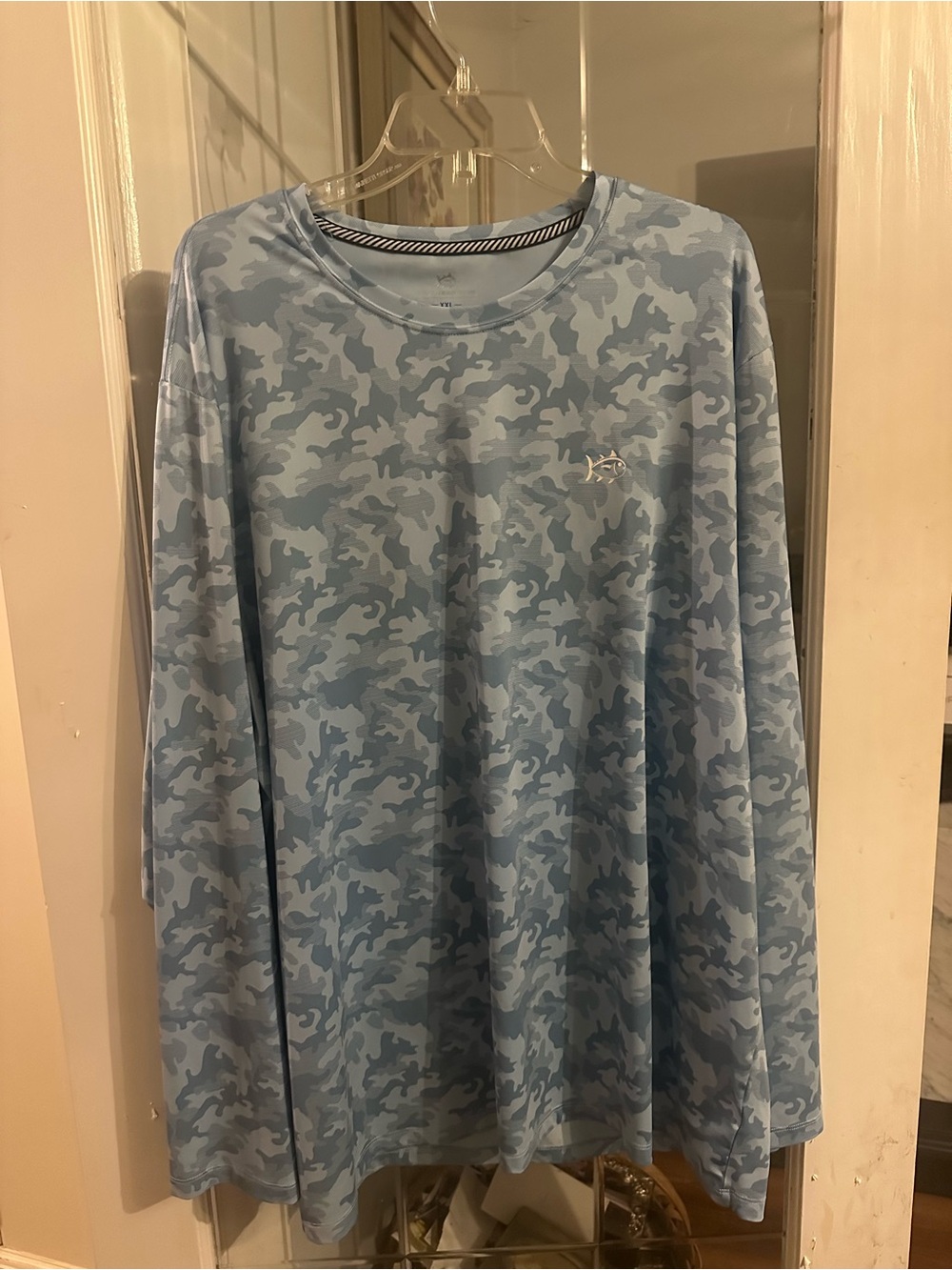 Southern Tide Performance Long-Sleeve Camo Shirt - Light Blue